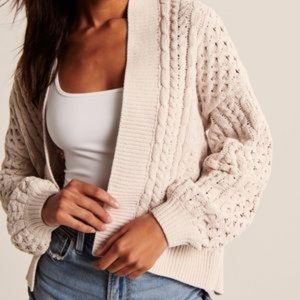 Abercrombie & Fitch Chenille Cable Cardigan Size XS